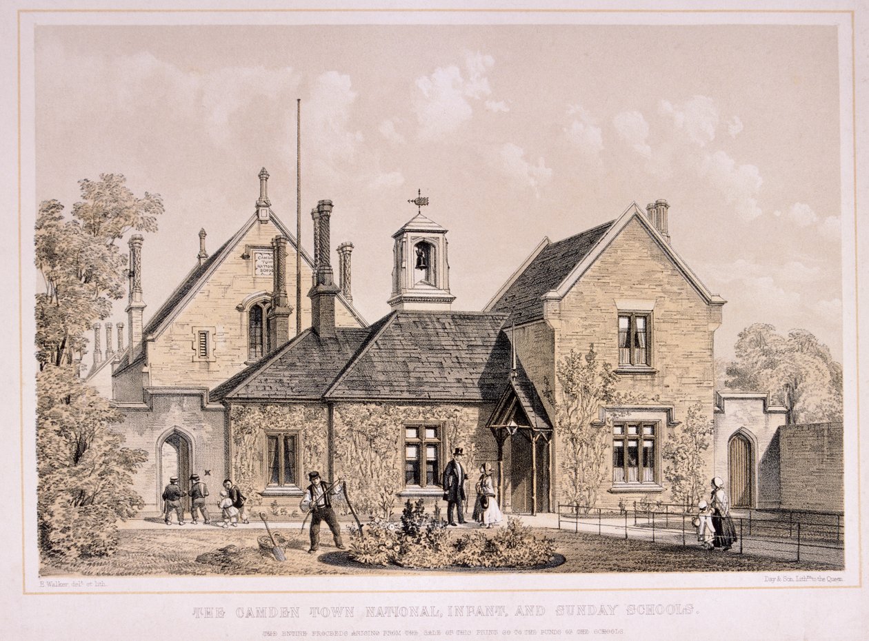 Camden Town Sonntagsschule, London, ca. 1870 von E Walker