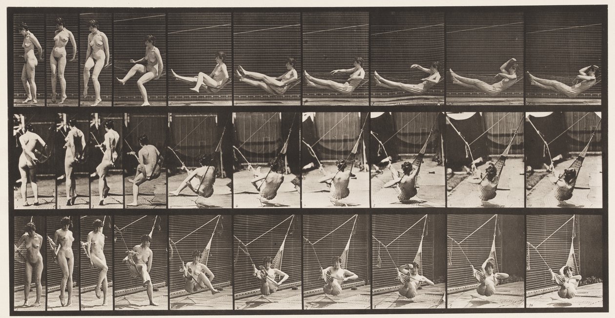 Tafel 261. In die Hängematte steigen von Eadweard Muybridge