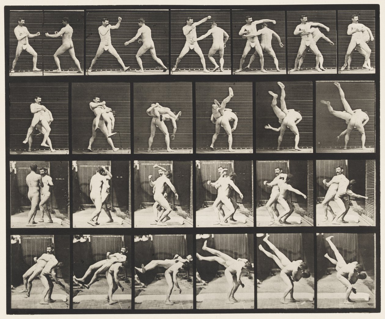 Tafel 332. Boxen; Kreuzgriff (Schuhe) von Eadweard Muybridge
