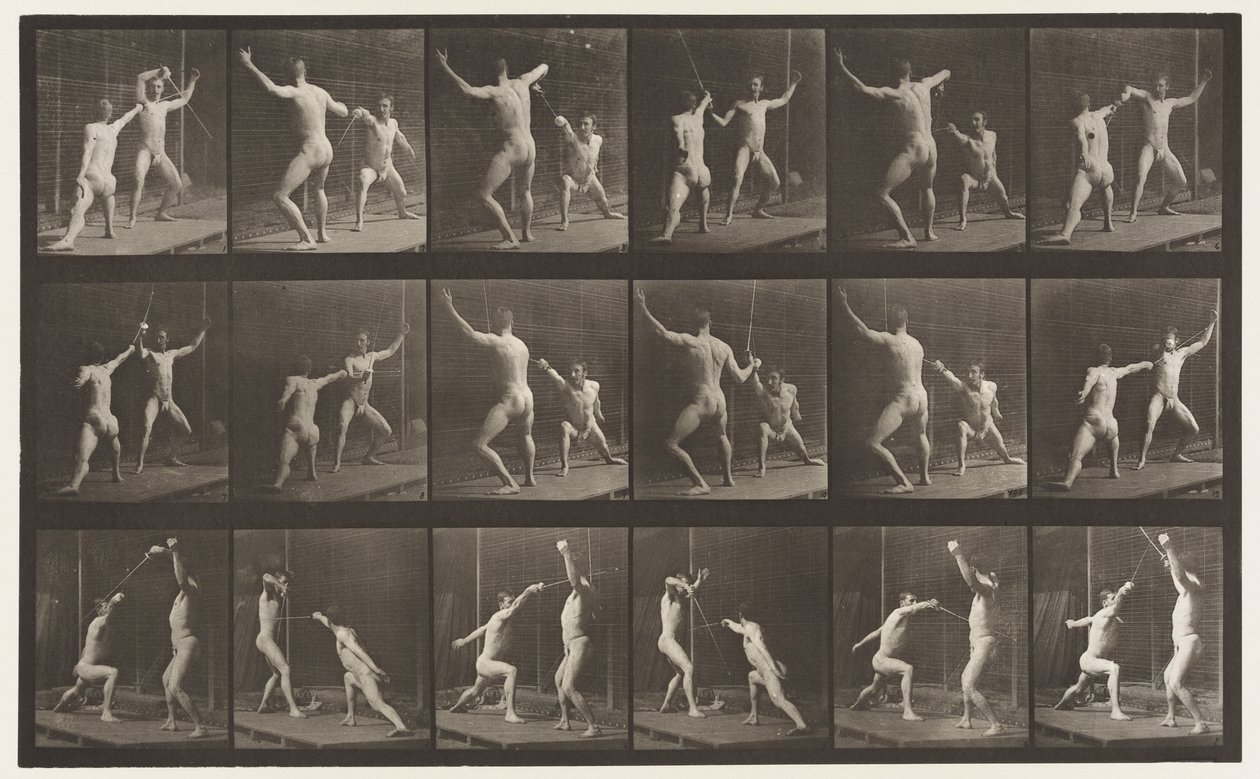 Fechten von Eadweard Muybridge