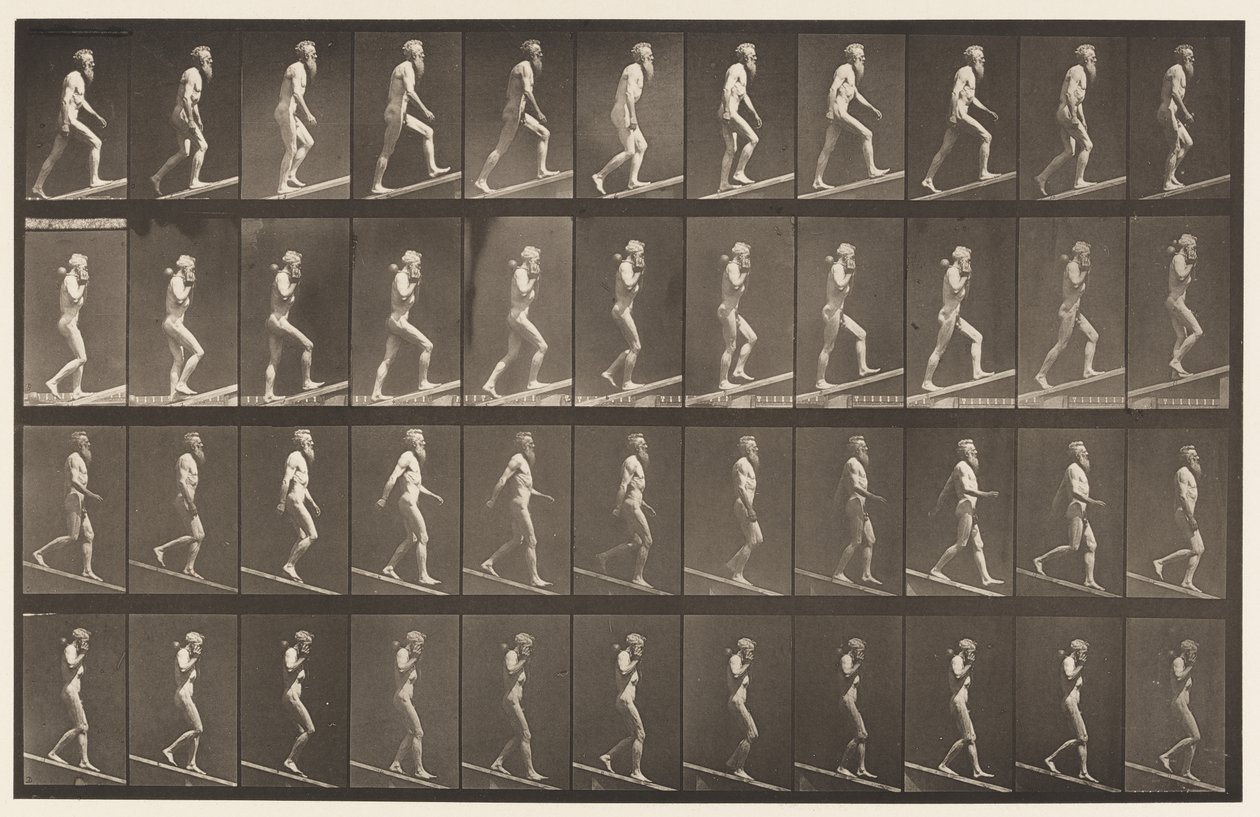 Tafel 489. A, Aufsteigende Steigung, 1872-1885 von Eadweard Muybridge