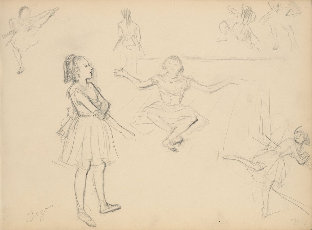 Balletttänzer beim Proben von Edgar Degas