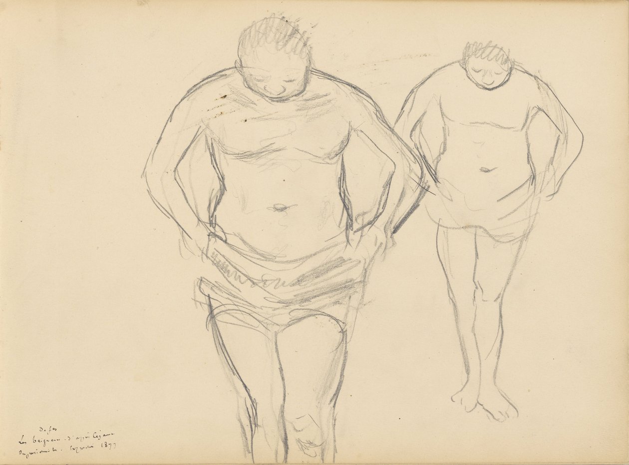 Kopien von Cézannes Badenden von Edgar Degas