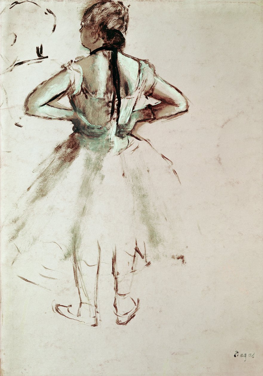 Tänzerin von hinten gesehen von Edgar Degas