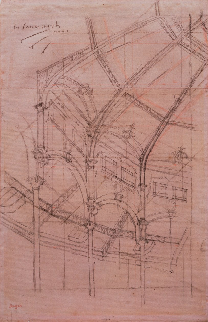 Le Cirque Fernando - architektonische Studie von Edgar Degas