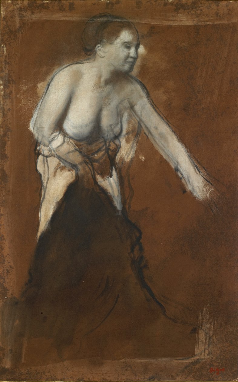Frau, die sich wäscht, ca. 1866-68 von Edgar Degas