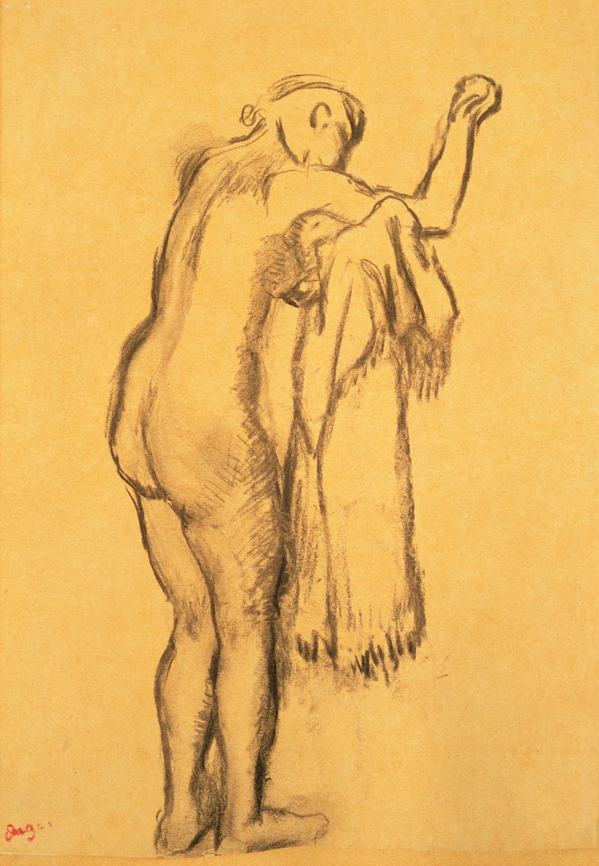 Badende, die sich abtrocknet von Edgar Degas
