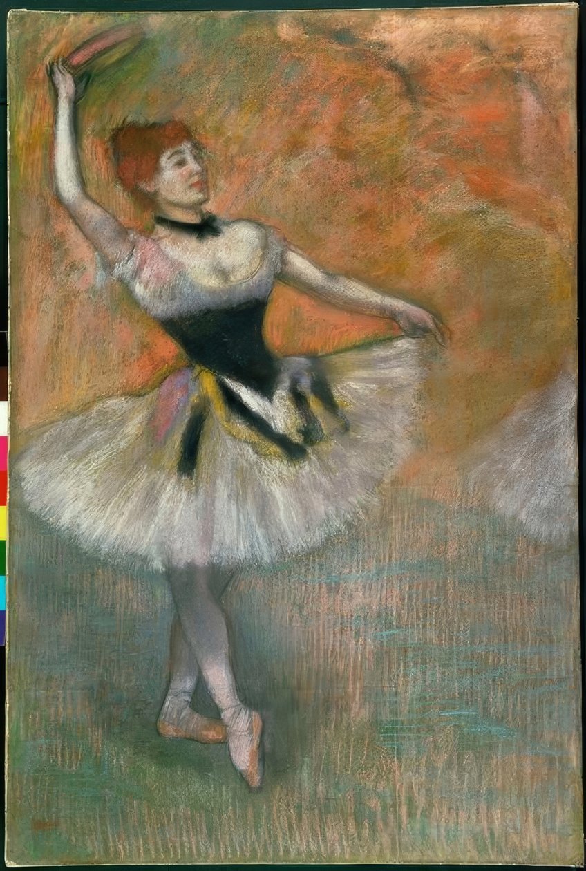 Tänzerin mit Tamburin von Edgar Degas