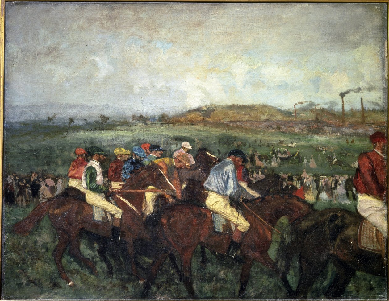 Gentlemen-Rennen. Vor der Abfahrt, 1862 von Edgar Degas