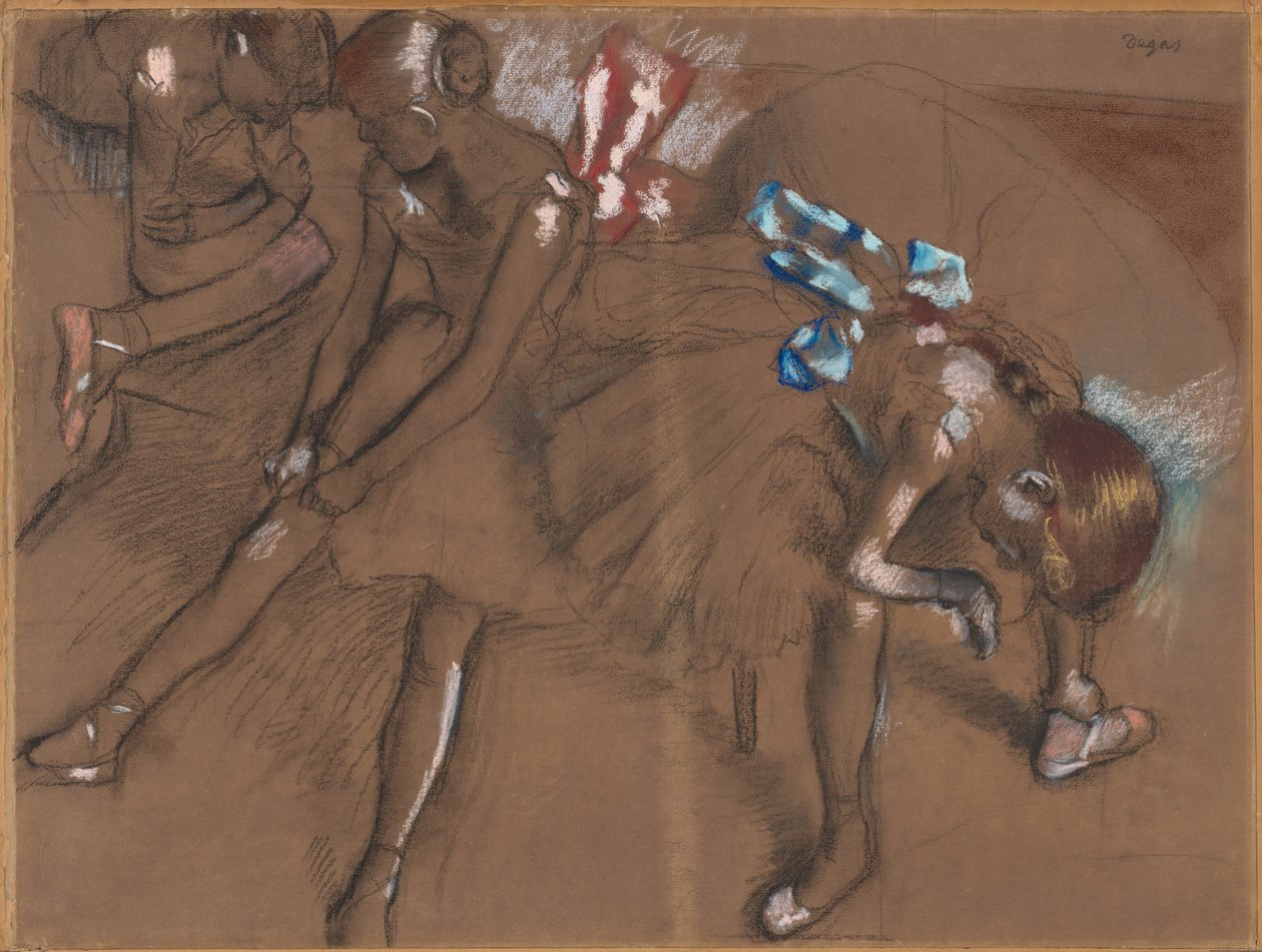 Drei Tänzer ruhen sich aus, ca. 1880 von Edgar Degas