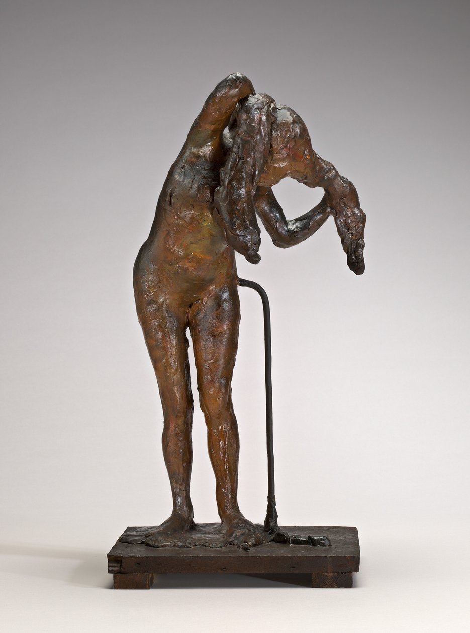 Frau, die ihr Haar arrangiert, möglicherweise späte 1880er-1890er Jahre von Edgar Degas