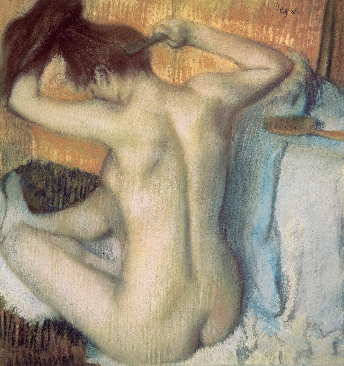 Frau kämmt ihr Haar, ca. 1885 von Edgar Degas