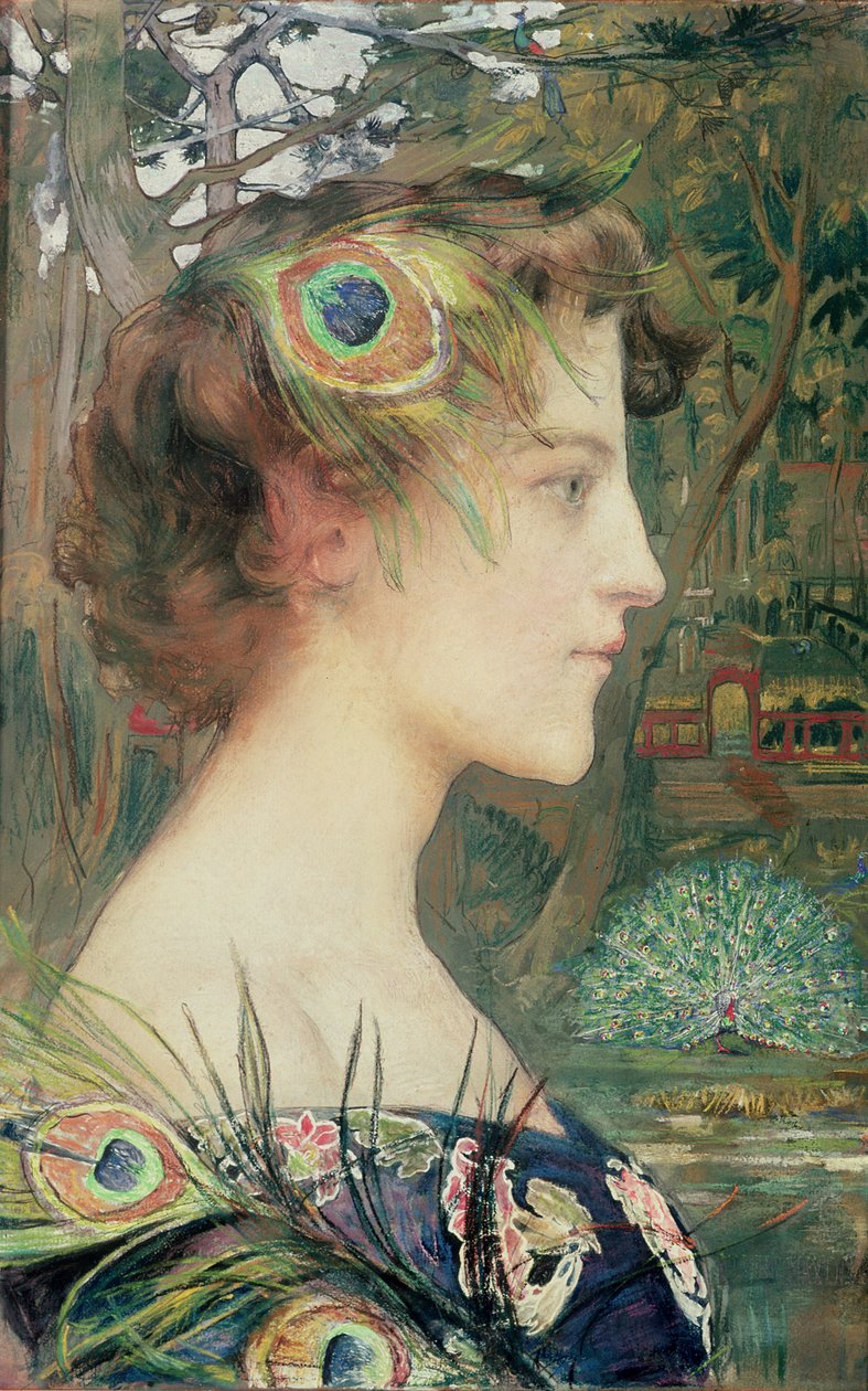 Pfauenprofil von Edgar Maxence