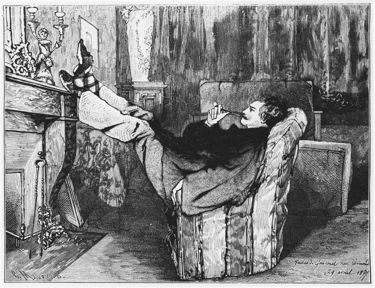 Jules de Goncourt (1830-70) aus dem Journal von Edmond und Jules de Goncourt, 29. April 1857, graviert von Charles Maurand von Edmond de Goncourt