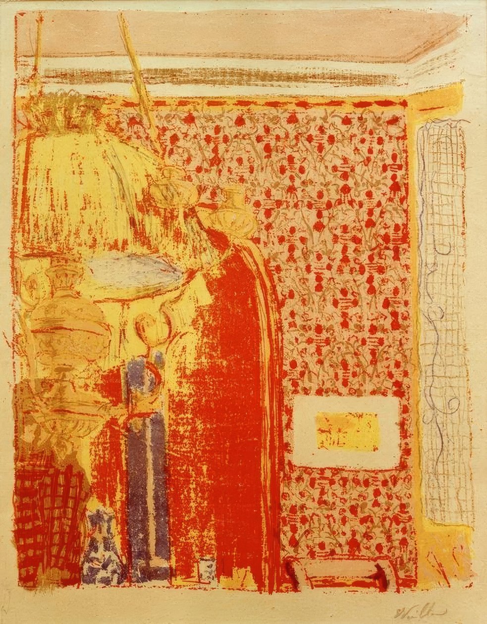 Intérieur aux tentures roses II von Edouard Vuillard