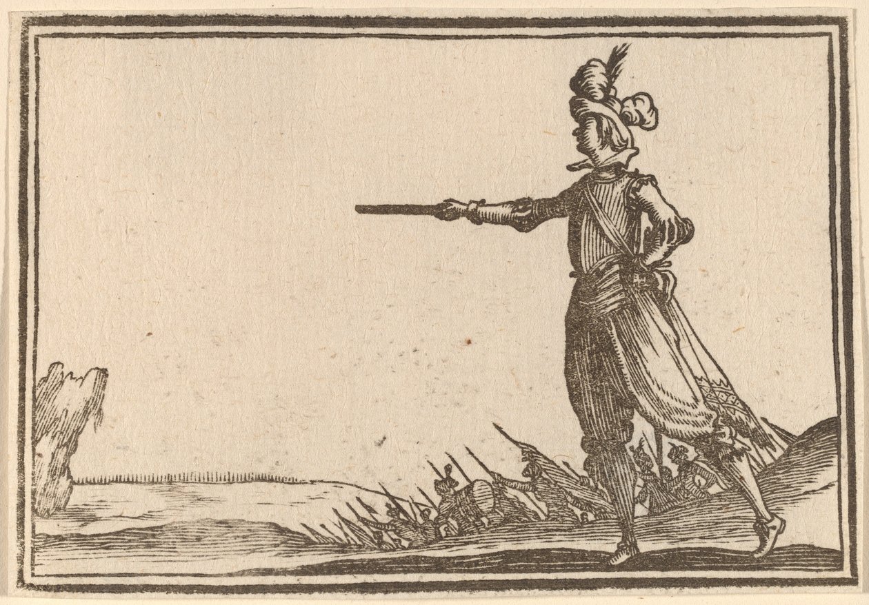Militärkommandant zu Fuß von Edouard Eckman after Jacques Callot