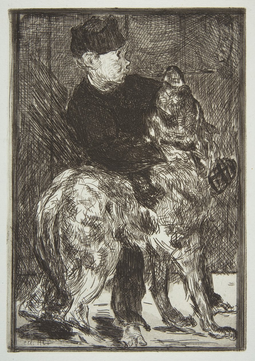 Junge und Hund (1862) von Édouard Manet