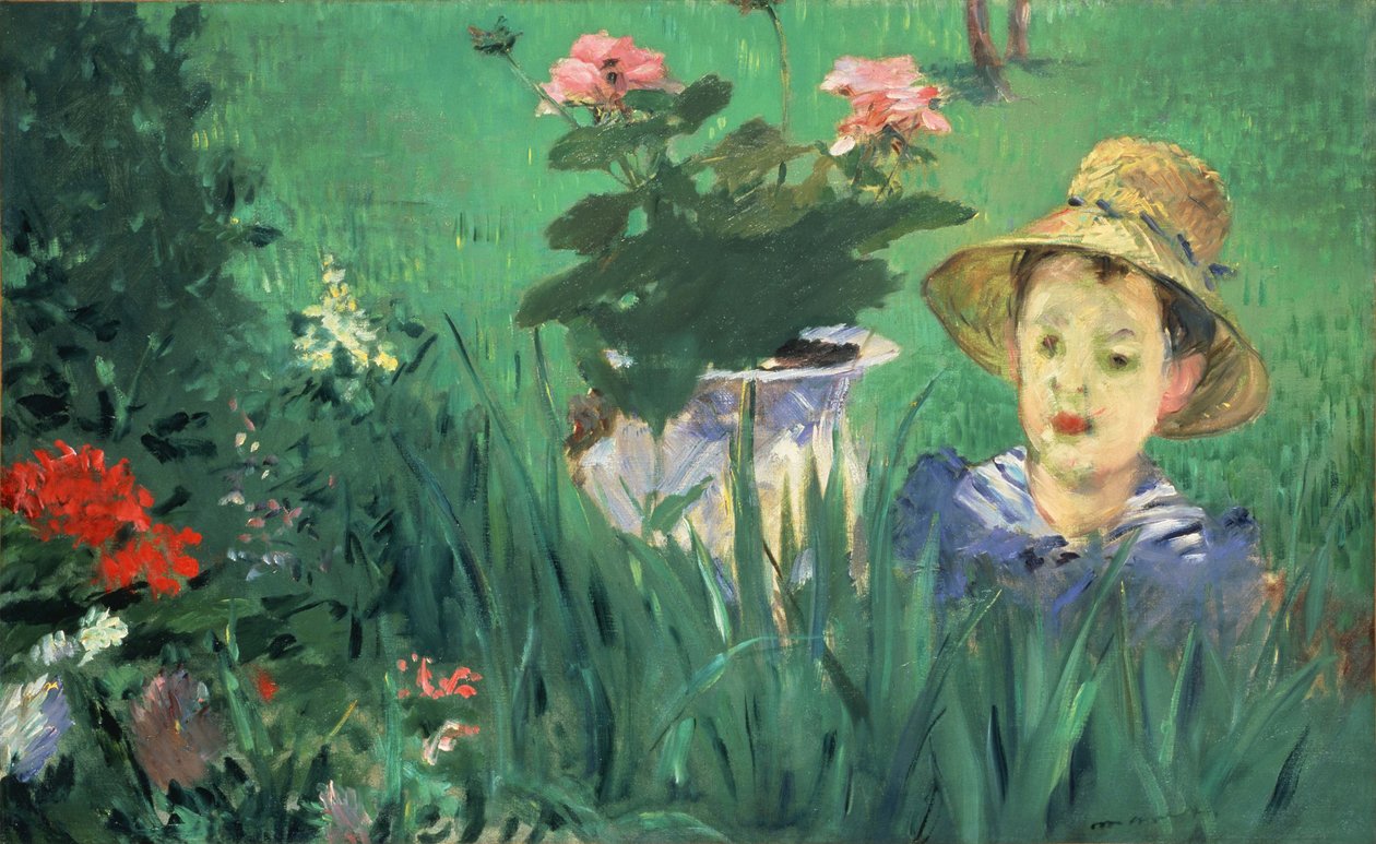 Junge in Blumen Jacques Hoschedé, 1876 von Édouard Manet