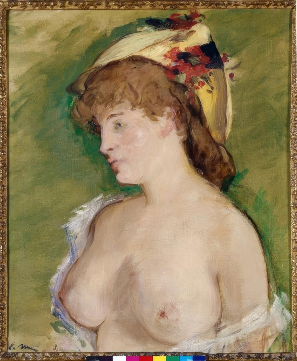 Die Blonde mit nackten Brüsten von Édouard Manet