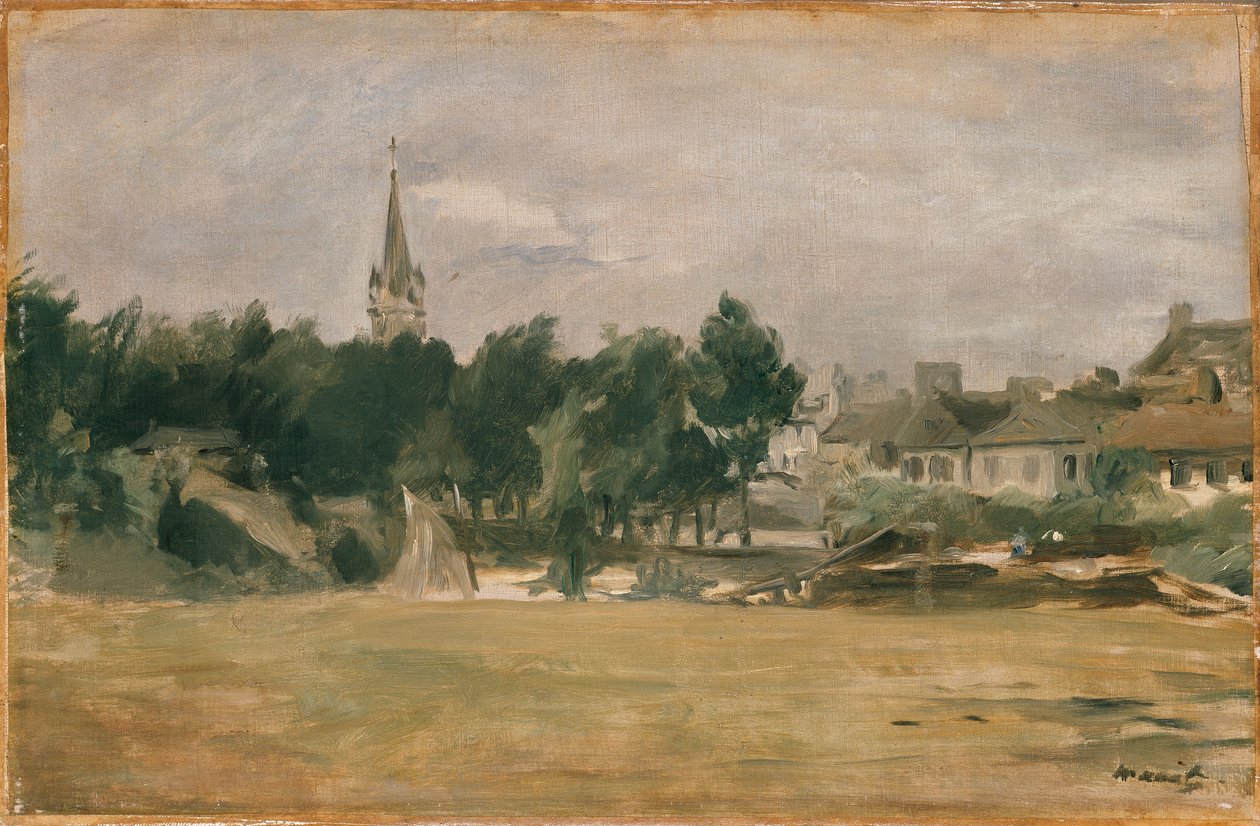 Landschaft mit Dorfkirche, frühe 1870er Jahre von Édouard Manet