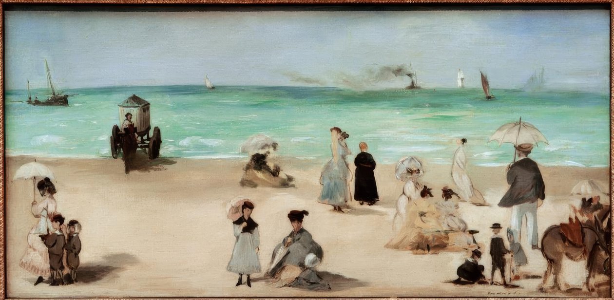 Am Strand von Boulogne-sur-Mer von Édouard Manet