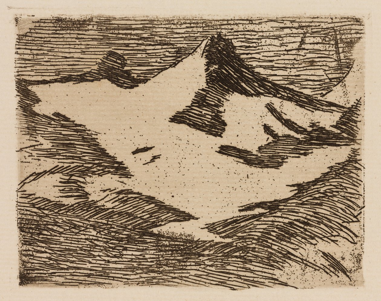 Der Berg, Platte 2 aus Le Fleuve von Édouard Manet