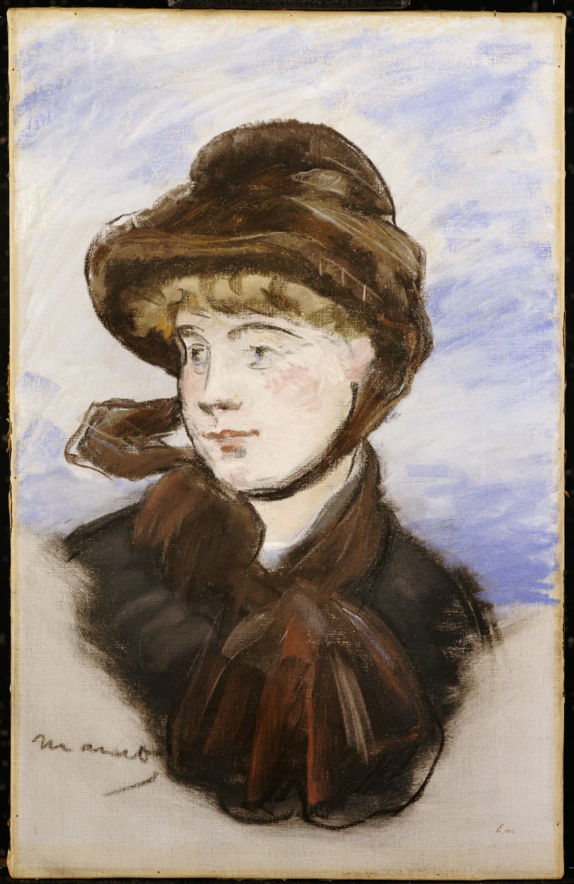 Junges Mädchen mit braunem Hut, 1882 von Édouard Manet