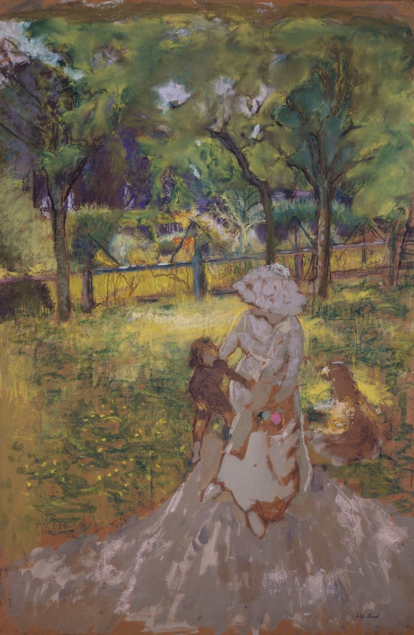 Mutter und Kind im Garten von Edouard Vuillard