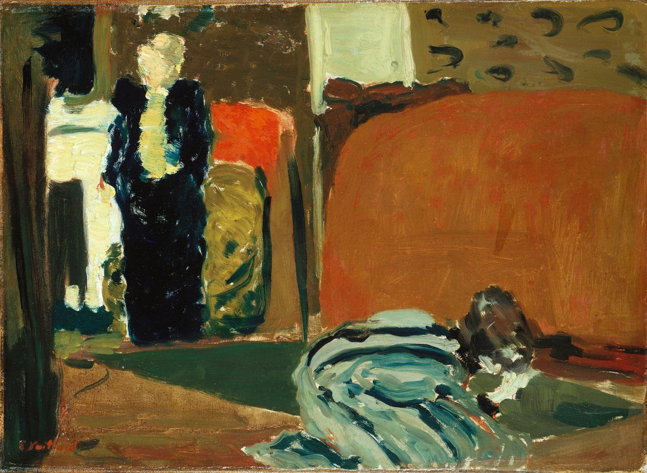 Frau schaut unter das Bett, um 1895 von Edouard Vuillard