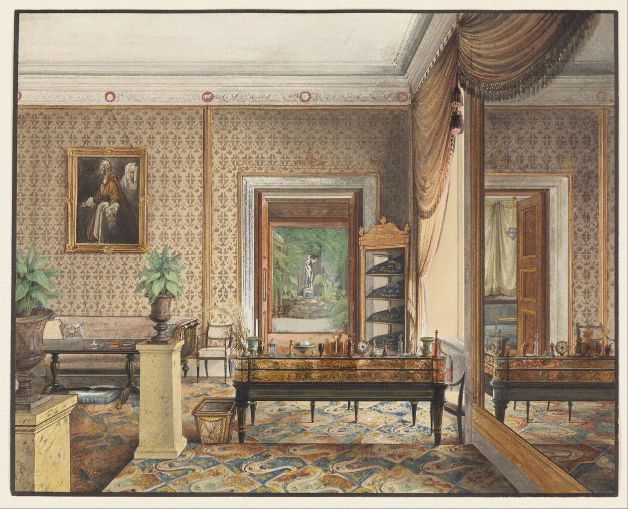 Das Arbeitszimmer von Prinz Karl von Preußen von Eduard Gaertner