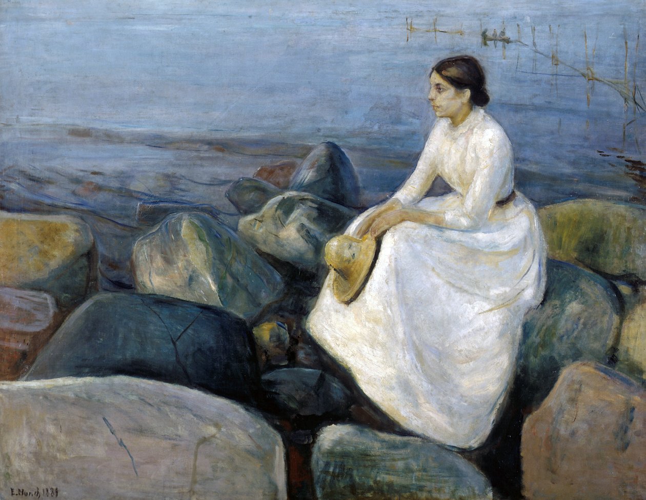 Sommernacht, Inger am Strand von Edvard Munch