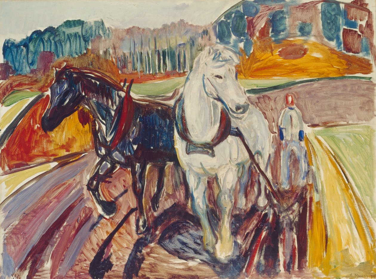 Pferdegespann von Edvard Munch