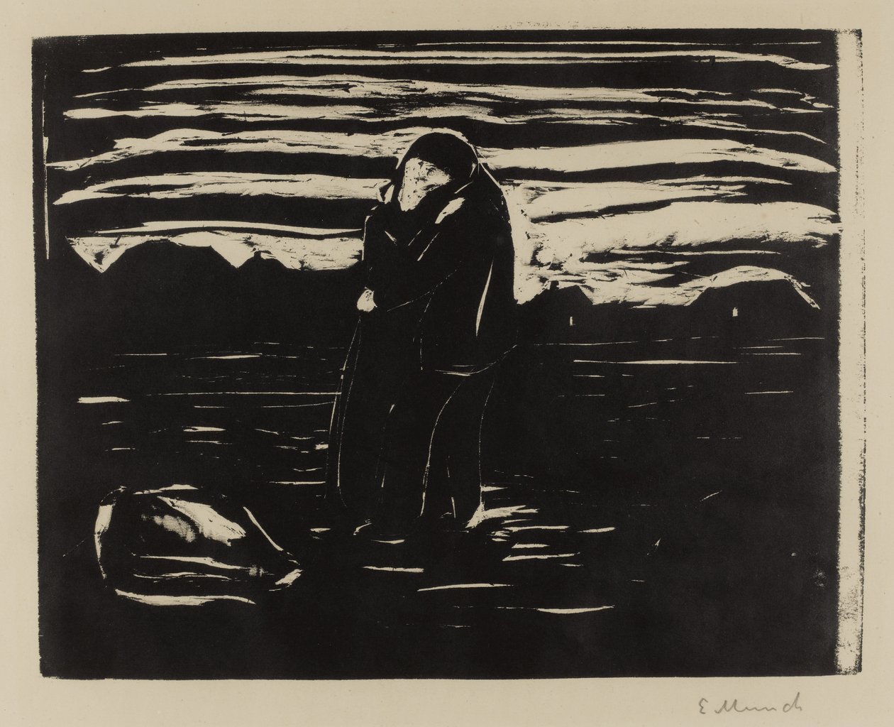 Kuss im Feld, 1905 von Edvard Munch