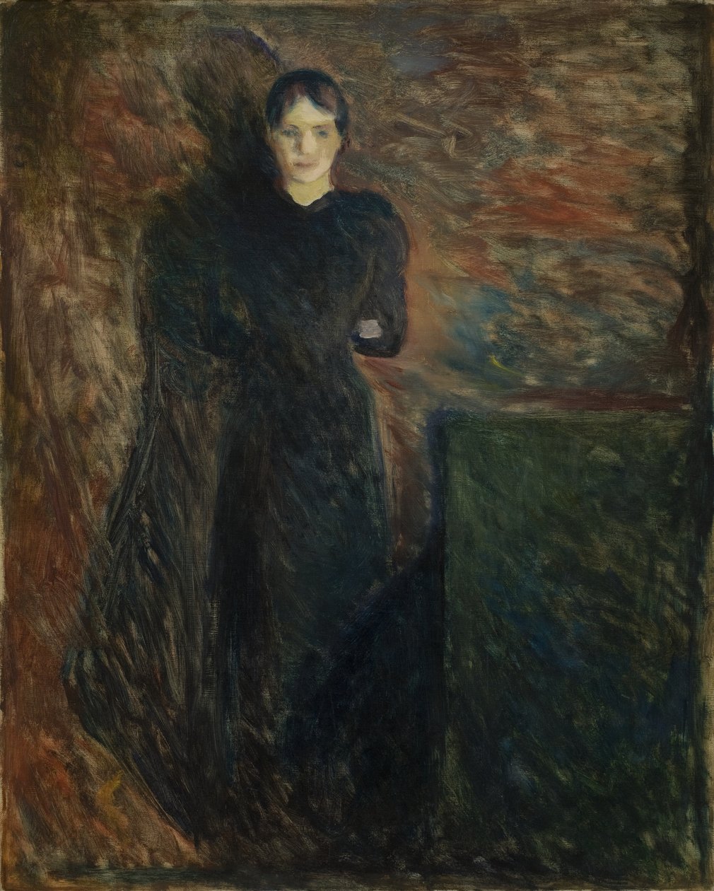 Dame in Schwarz von Edvard Munch
