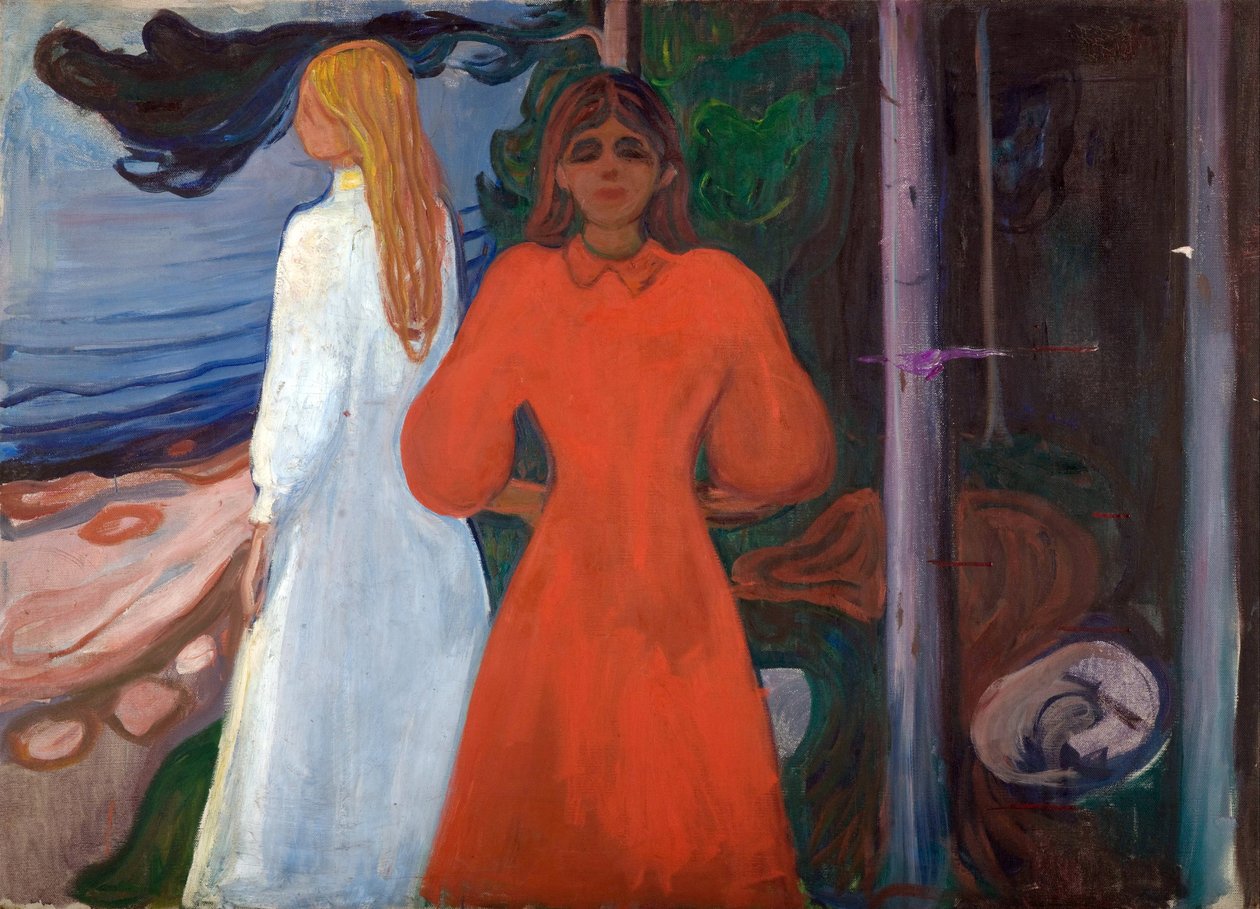 Rot und Weiß von Edvard Munch