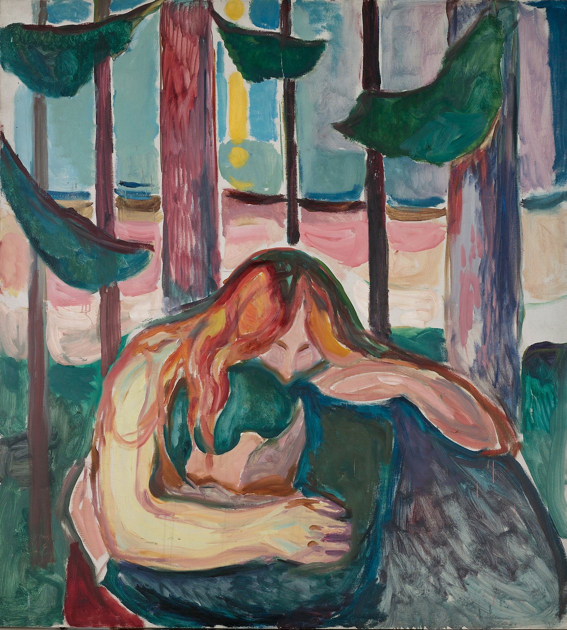 Der Vampir im Wald von Edvard Munch