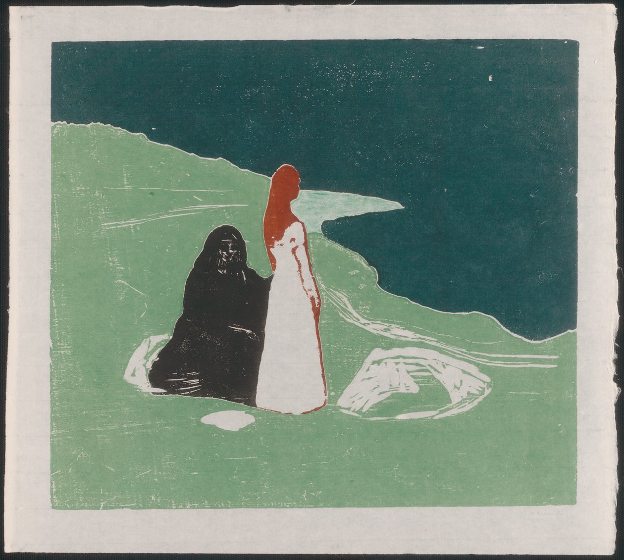Zwei Frauen am Ufer von Edvard Munch