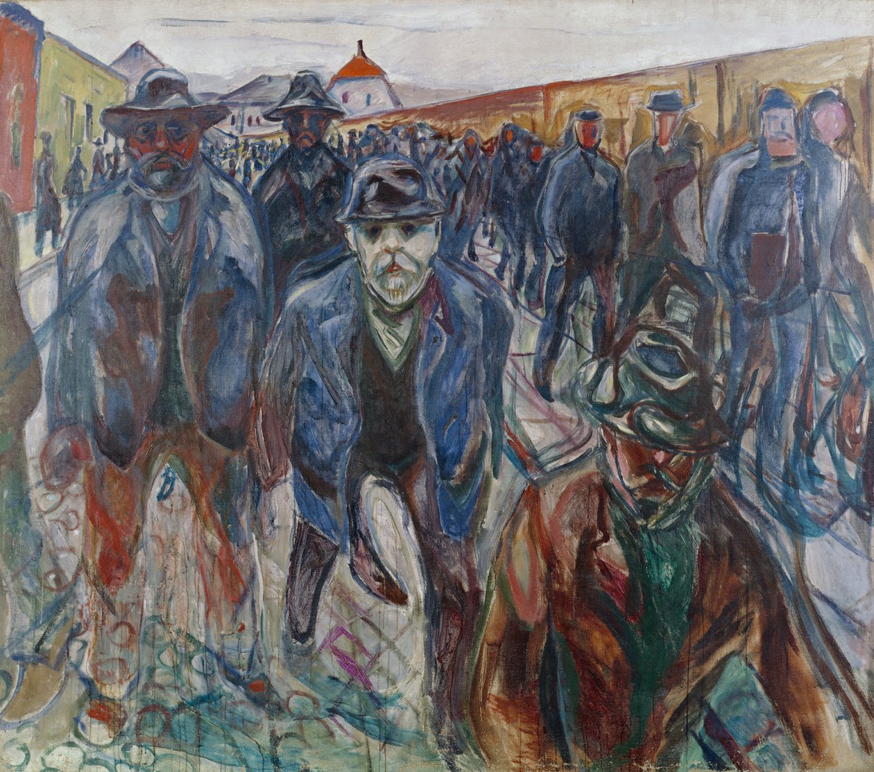 Arbeiter auf dem Heimweg von Edvard Munch