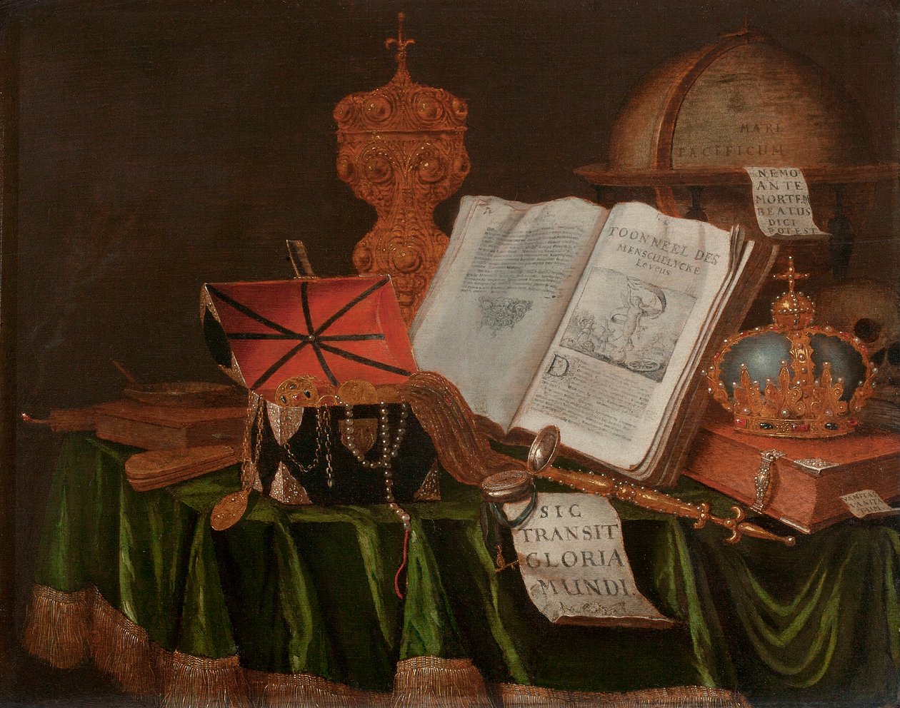 Ein Vanitas-Stillleben von Edwaert Colyer or Collier