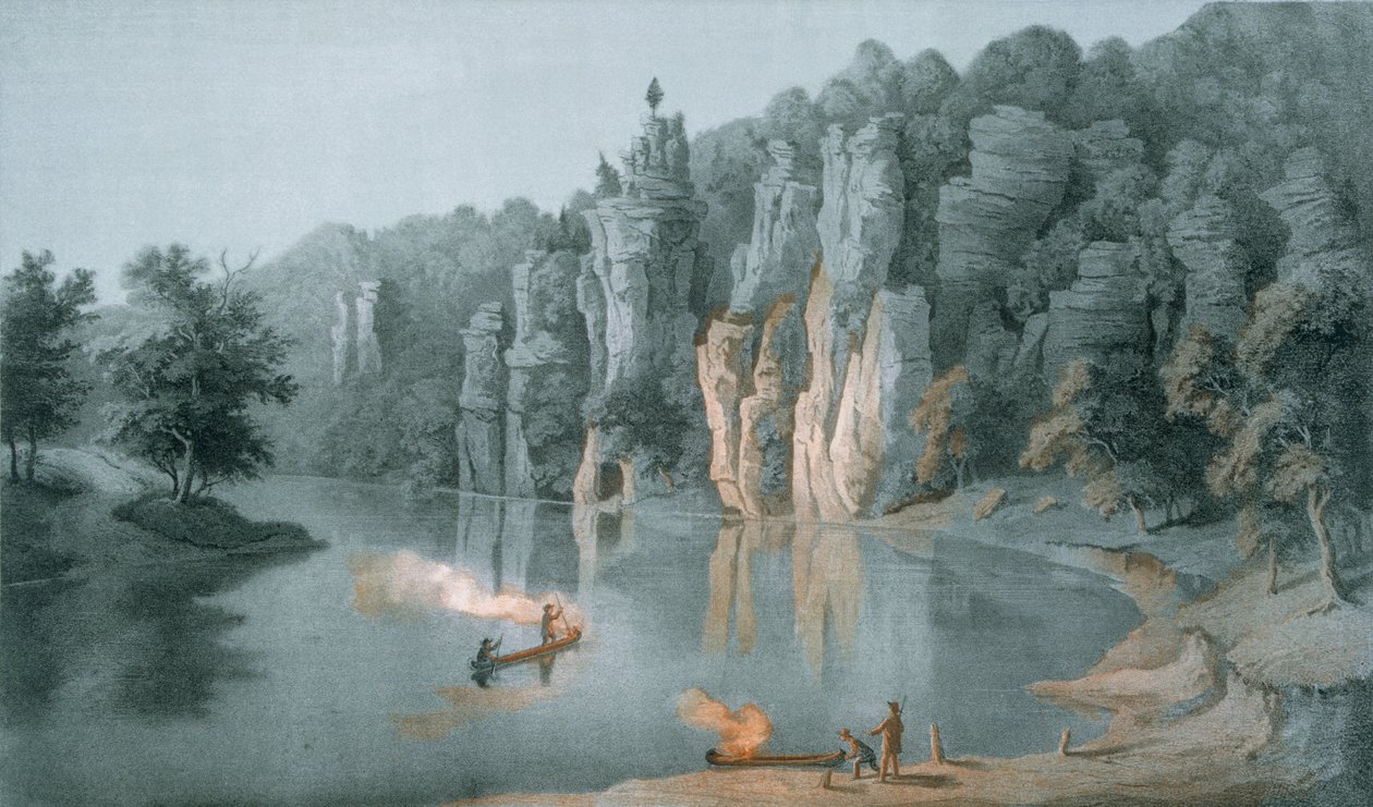 Bullard Rock am New River, nahe White Sulphur Springs, Giles County, 1858 von Edward Beyer