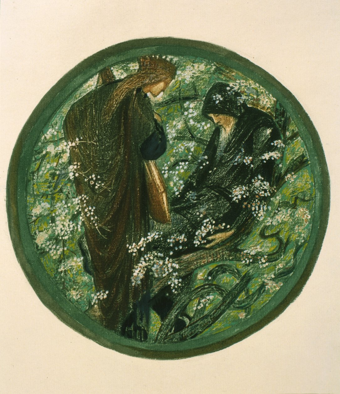 Nimue verzaubert Merlin, Tafel XV aus 