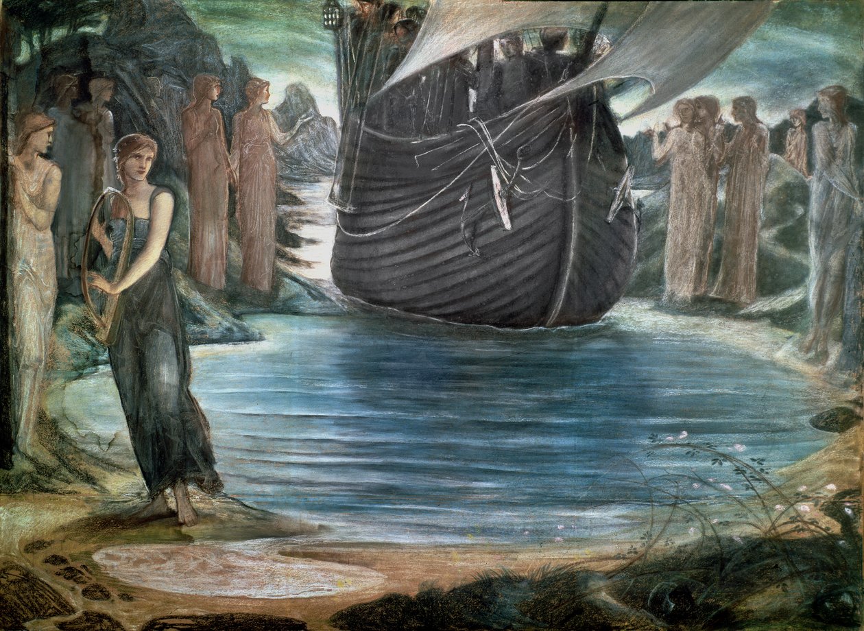 Die Sirenen, ca. 1875 von Edward Burne Jones