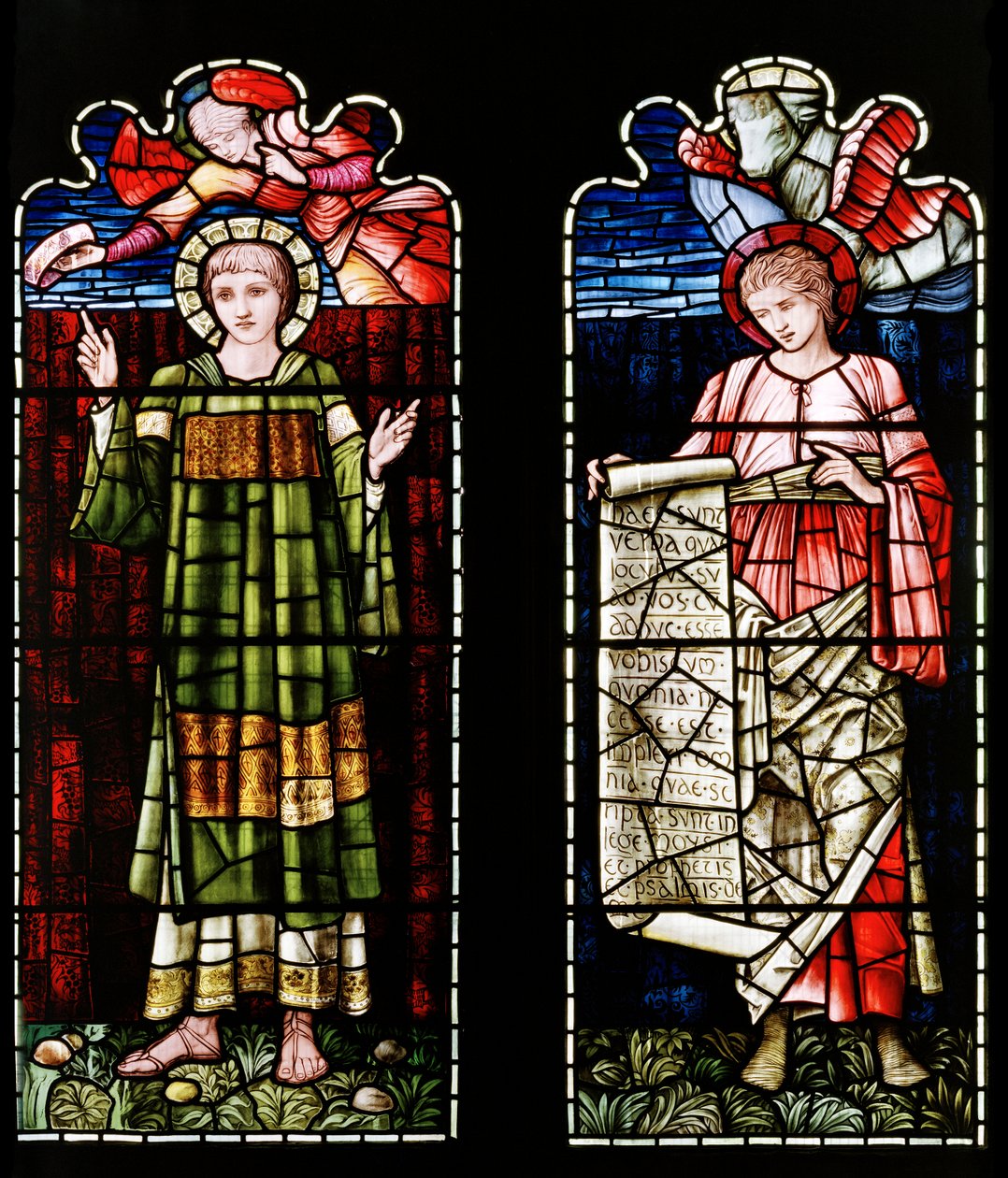 Ashton Under Lyne, Albion Congregational Church, Morris & Co., Edward Burne-Jones, St. Stephan und St. Lukas von Edward Burne Jones