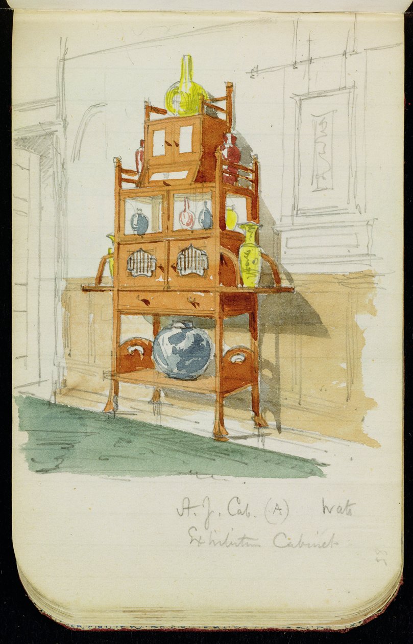 Ausstellungskabinett, ca. 1860er-70er Jahre von Edward William Godwin