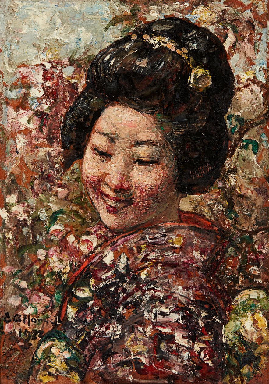 Japanisches Mädchen von Edward Atkinson Hornel