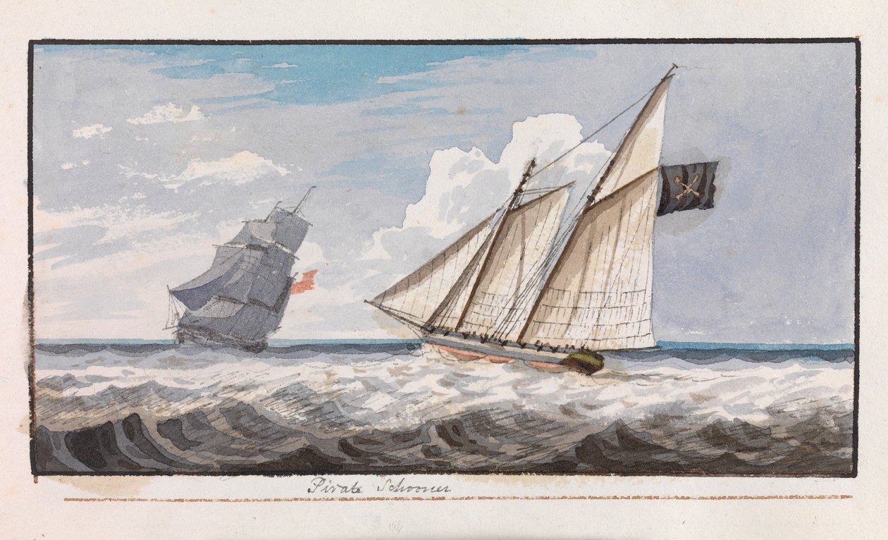 Piratenschoner, ca. 1805 von Edward Bamfylde Eagles