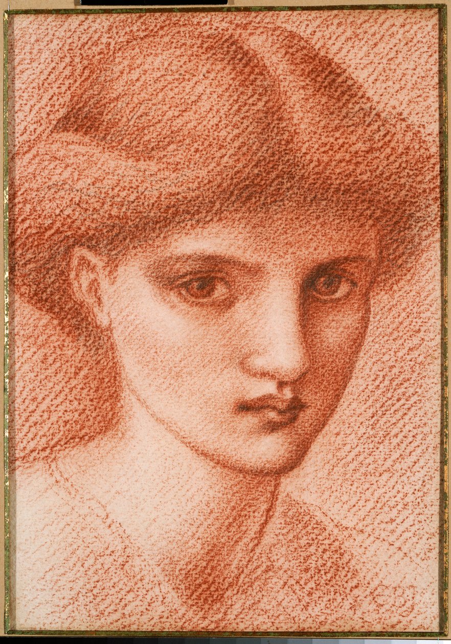 Studie eines Mädchens von Edward Burne Jones