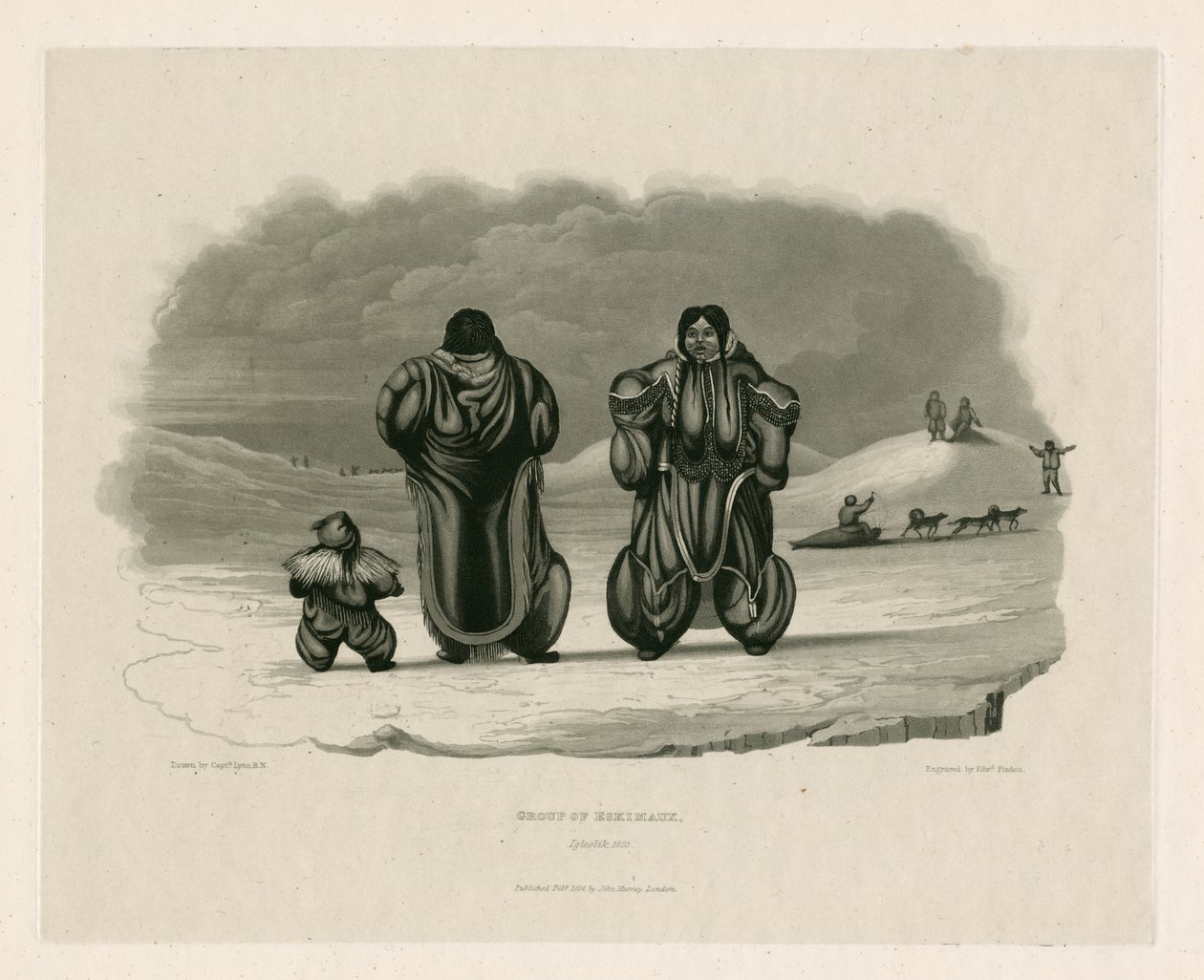 Gruppe von Eskimos, Igloolik von Edward Francis Finden