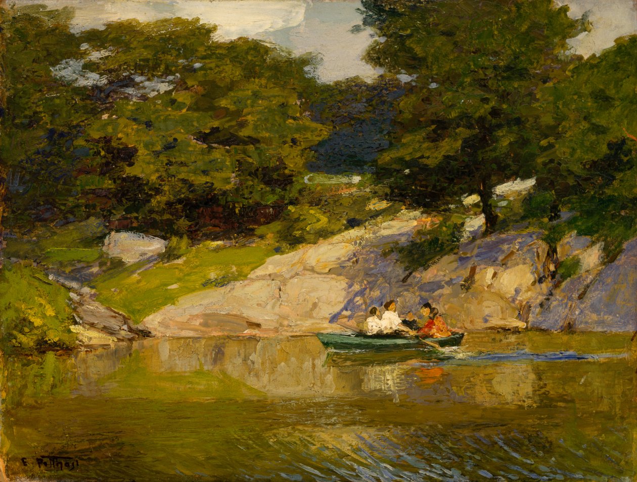 Bootsfahrt im Central Park, ca. 1900-05 von Edward Henry Potthast