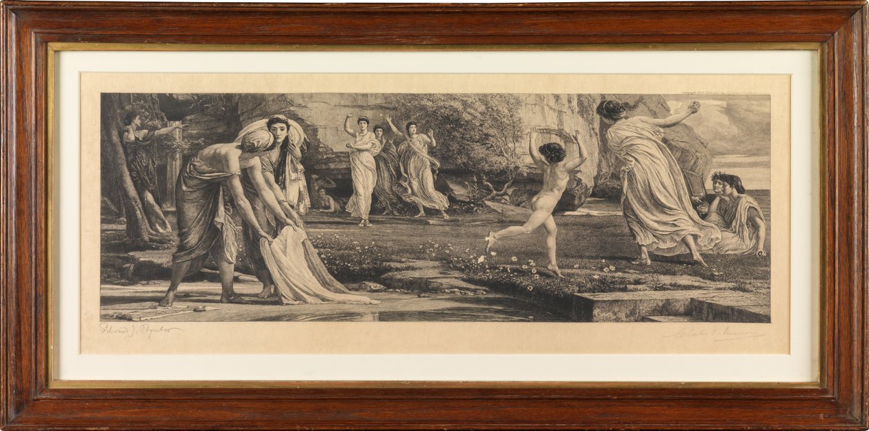 Nausikaa und ihre Mägde von Edward John Poynter